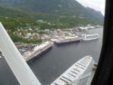 Cruise ships and the town of Ketchikan